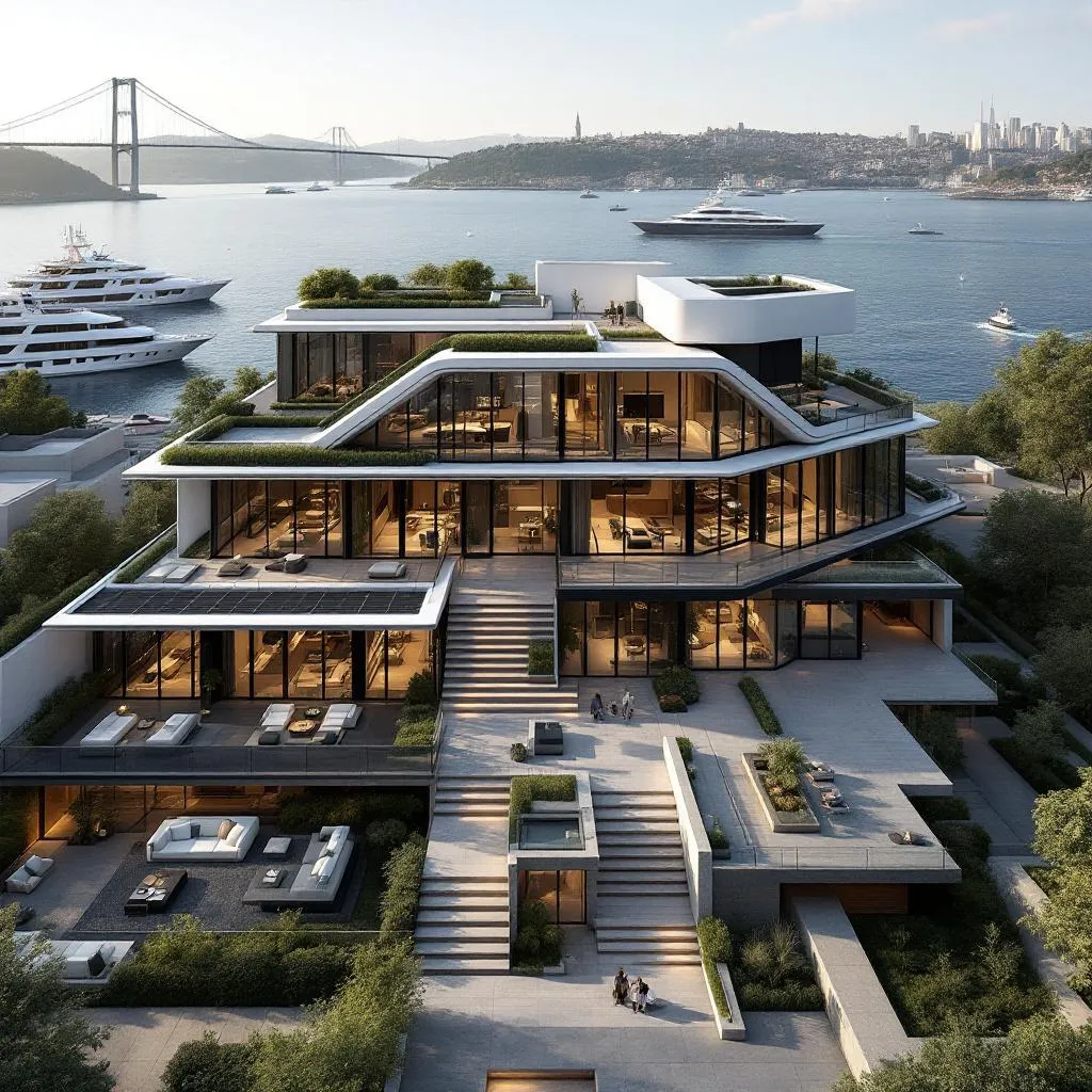 İstanbul'da modern mimari ve Boğaz manzaralı lüks konut projeleri